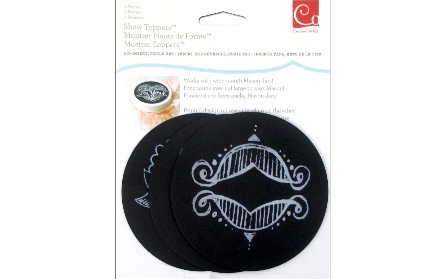 Cosmo Cricket Show Toppers Printed Chalk Lid Insrt