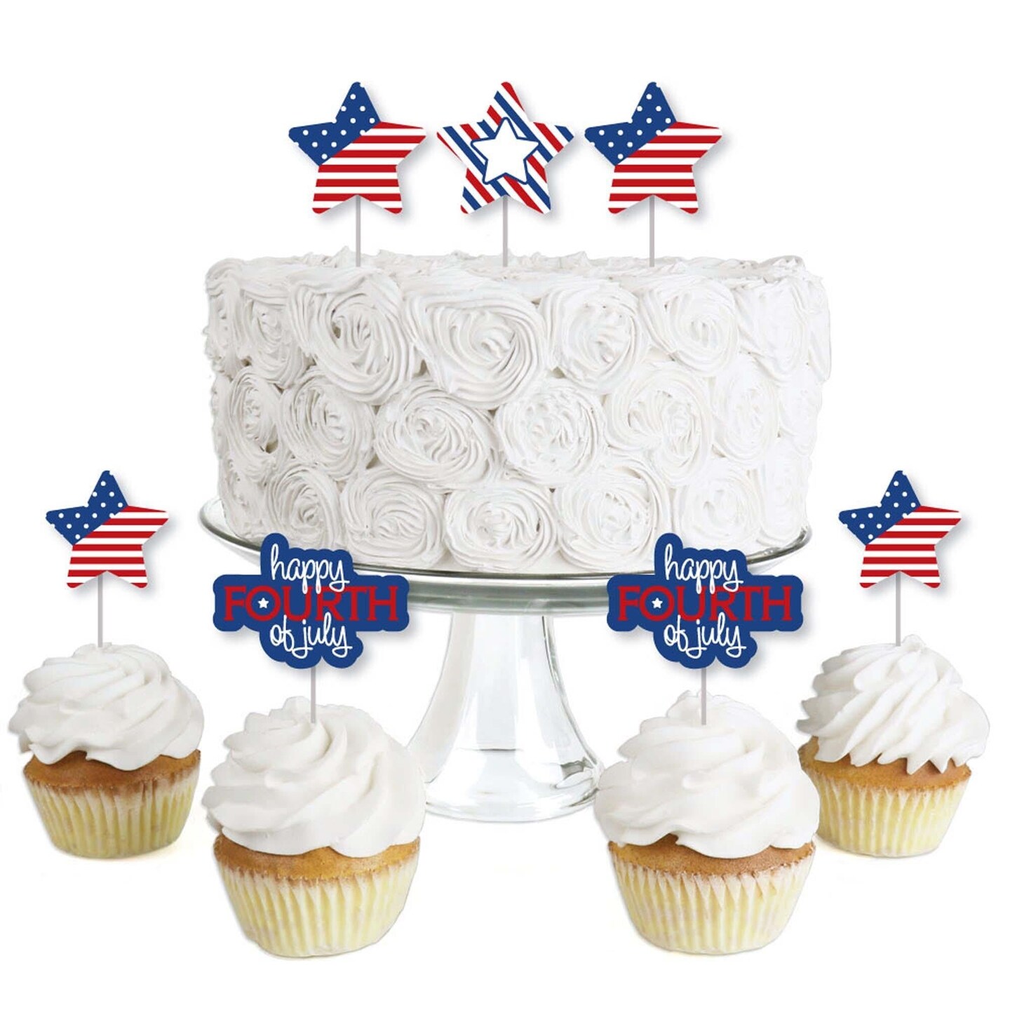 Big Dot of Happiness 4th of July Dessert Cupcake Toppers
