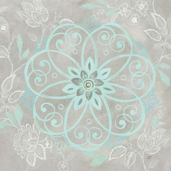 Jacobean Damask Blue-Gray I Poster Print by Cynthia Coulter - Item # VARPDXRB8729CC