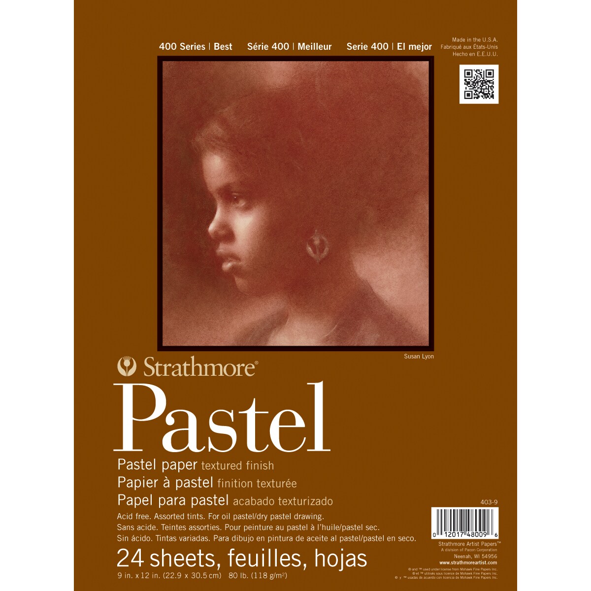 Strathmore Assorted Color Pastel Paper Pad 9&#x22;X12&#x22;-24 Sheets