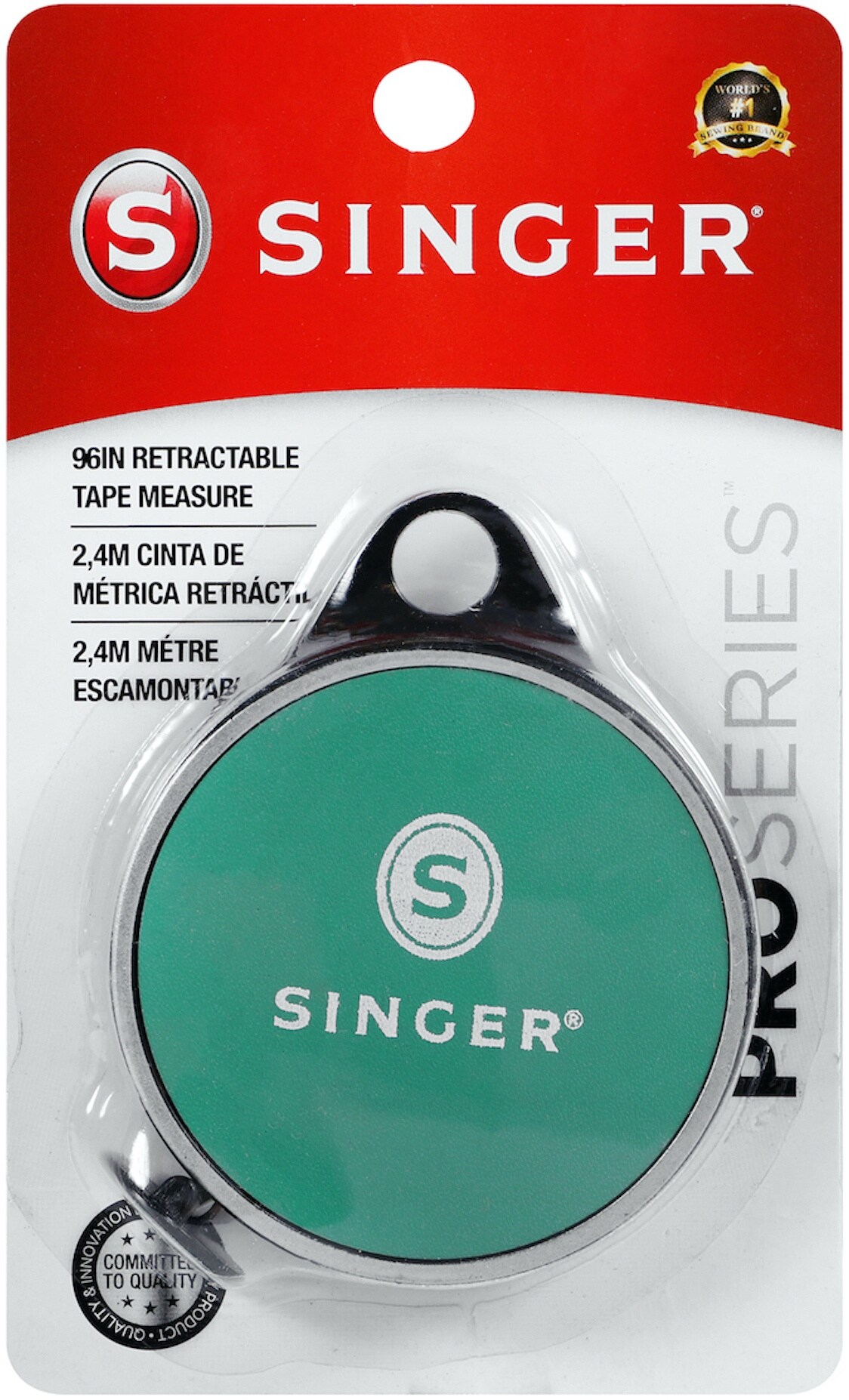 SINGER ProSeries Retractable Pocket Tape Measure 96"Teal Michaels
