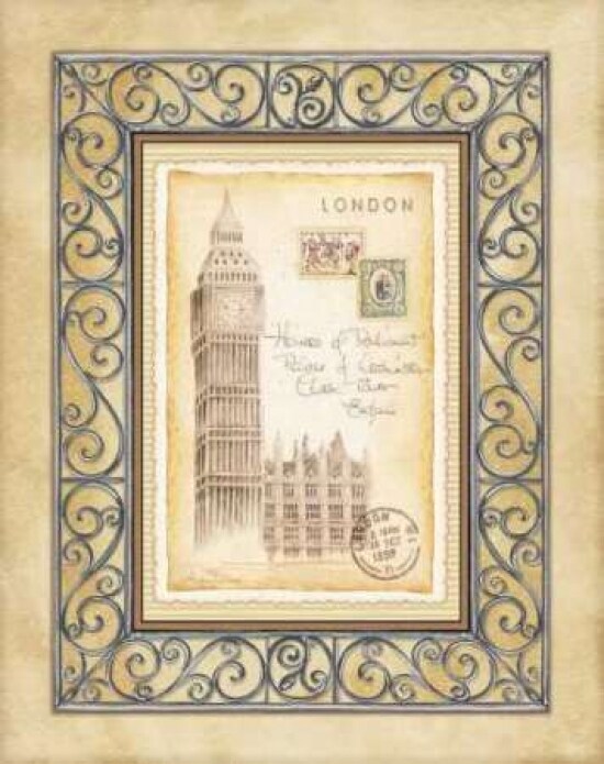 London Postcard Poster Print by Andrea Laliberte - Item # VARPDXLAL045