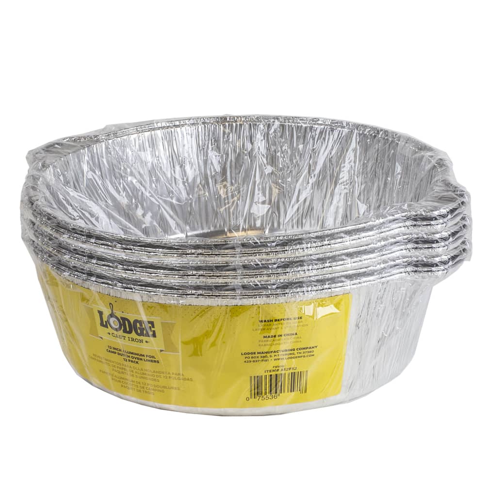 Lodge Camp Dutch Oven Recyclable Aluminum Foil Liners 12&#x22; Pack of 12
