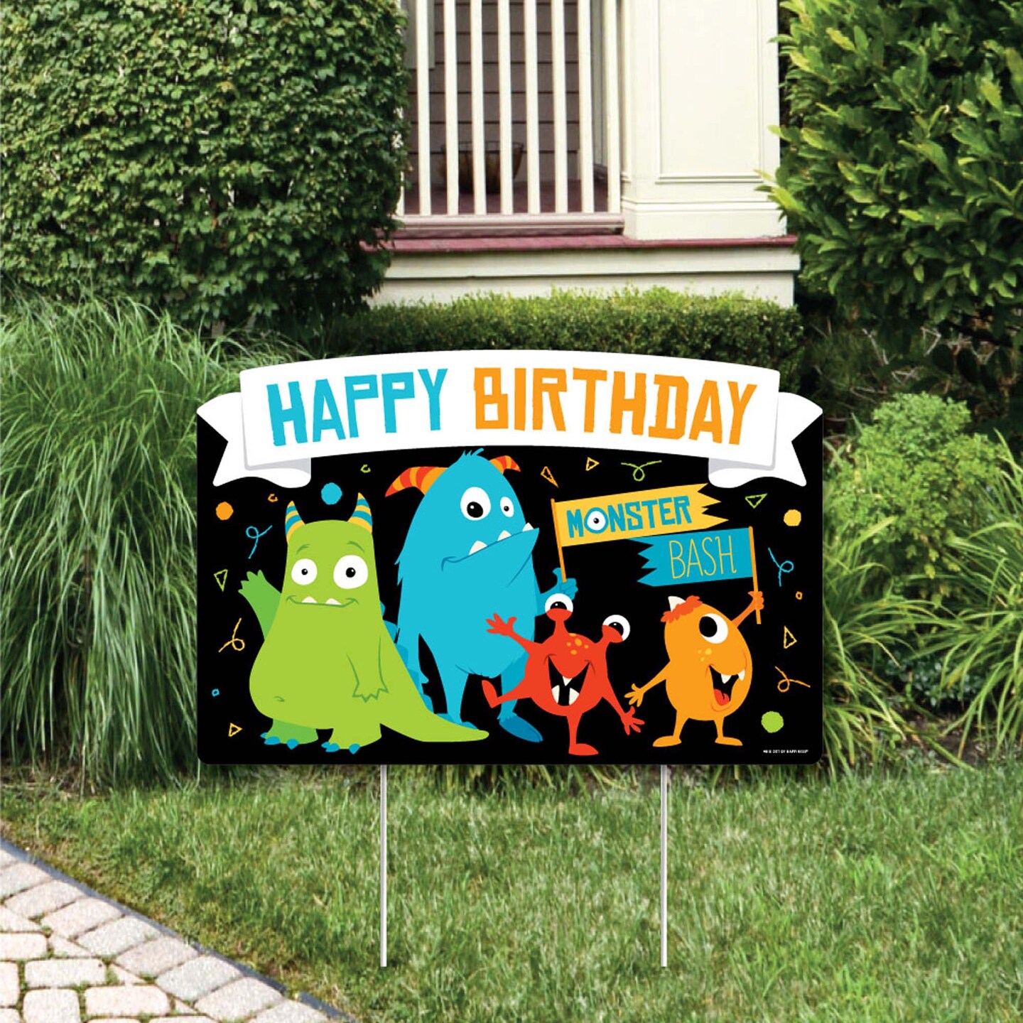 Big Dot of Happiness Monster Bash - Little Monster Birthday Party Yard ...