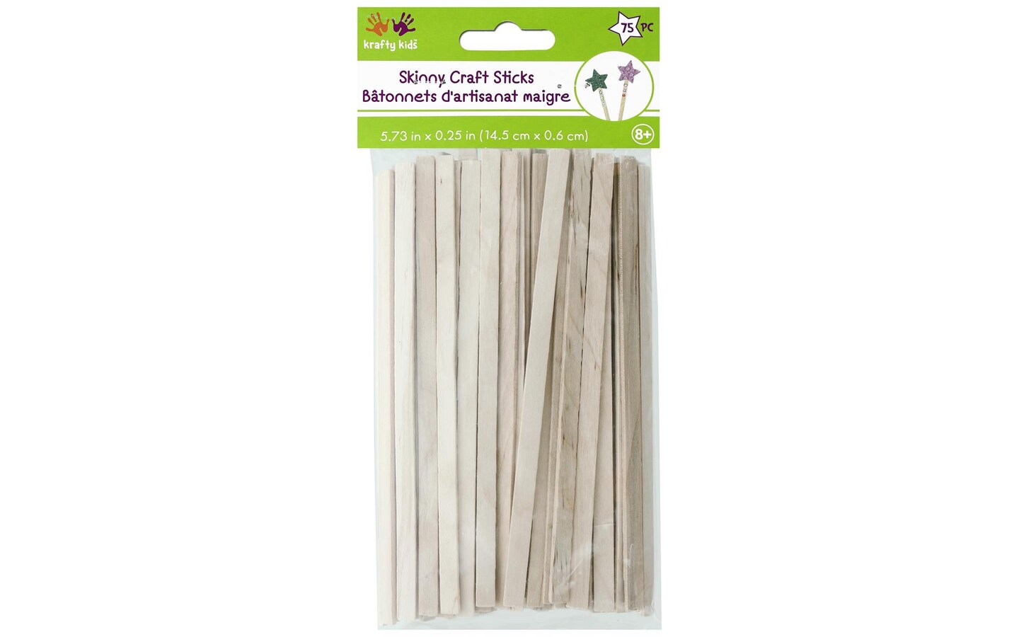 Multicraft Skinny Craft Sticks 5.73x.25" Nat 75pc Michaels