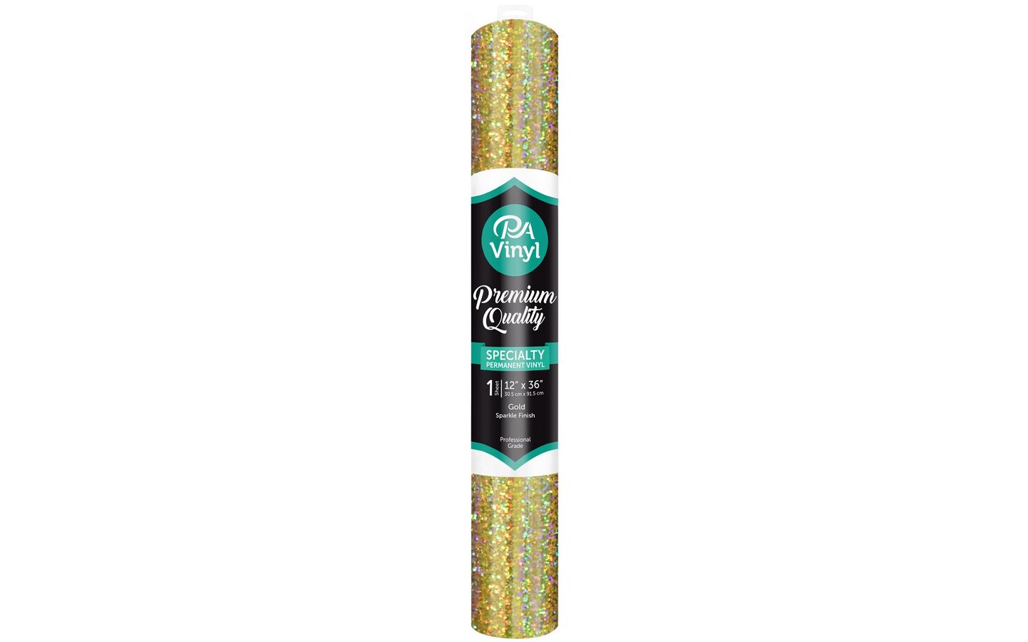 Vinyl 12x36 Roll Perm Adh Sparkle Gold