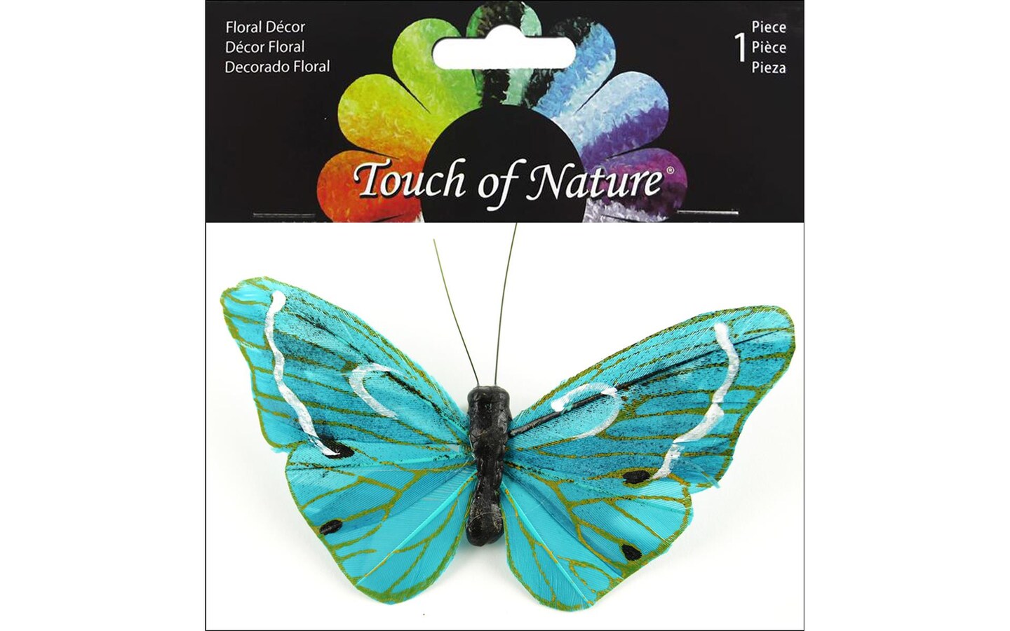 Midwest Design Butterfly 4" Feather w/Clip Tl/Gold Michaels