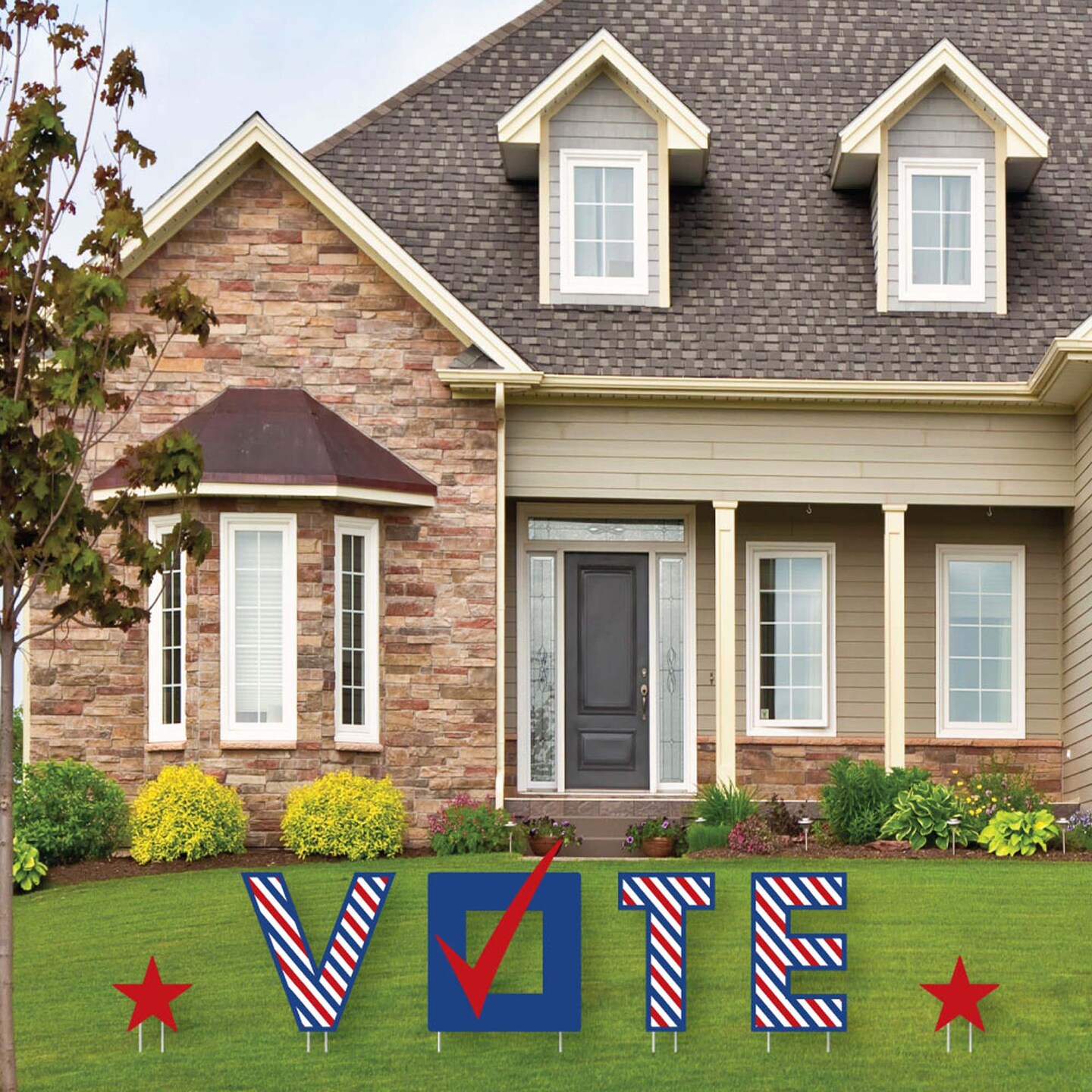 Big Dot of Happiness Big Dot of Happiness Vote Here - Yard Sign Outdoor Lawn Decorations - Political Election Day Yard Signs - Vote
