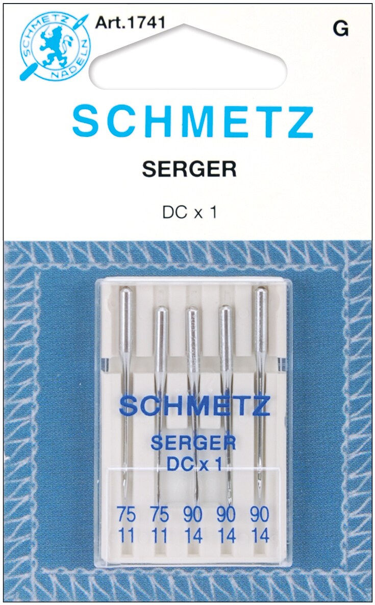 Schmetz Overlock Machine Needles - DCX1-Sizes 11/75 (2) & 14/90 (3)
