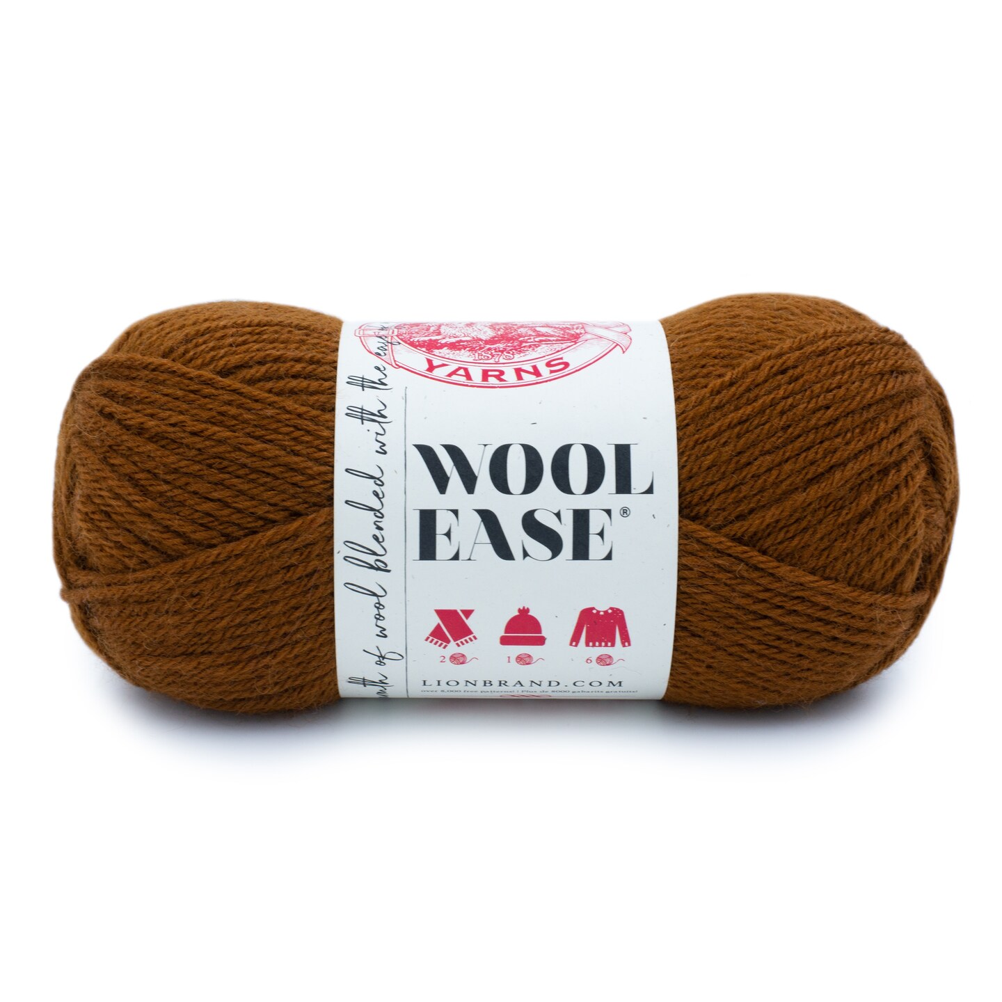 Lion Brand Wool-Ease Yarn -Umber