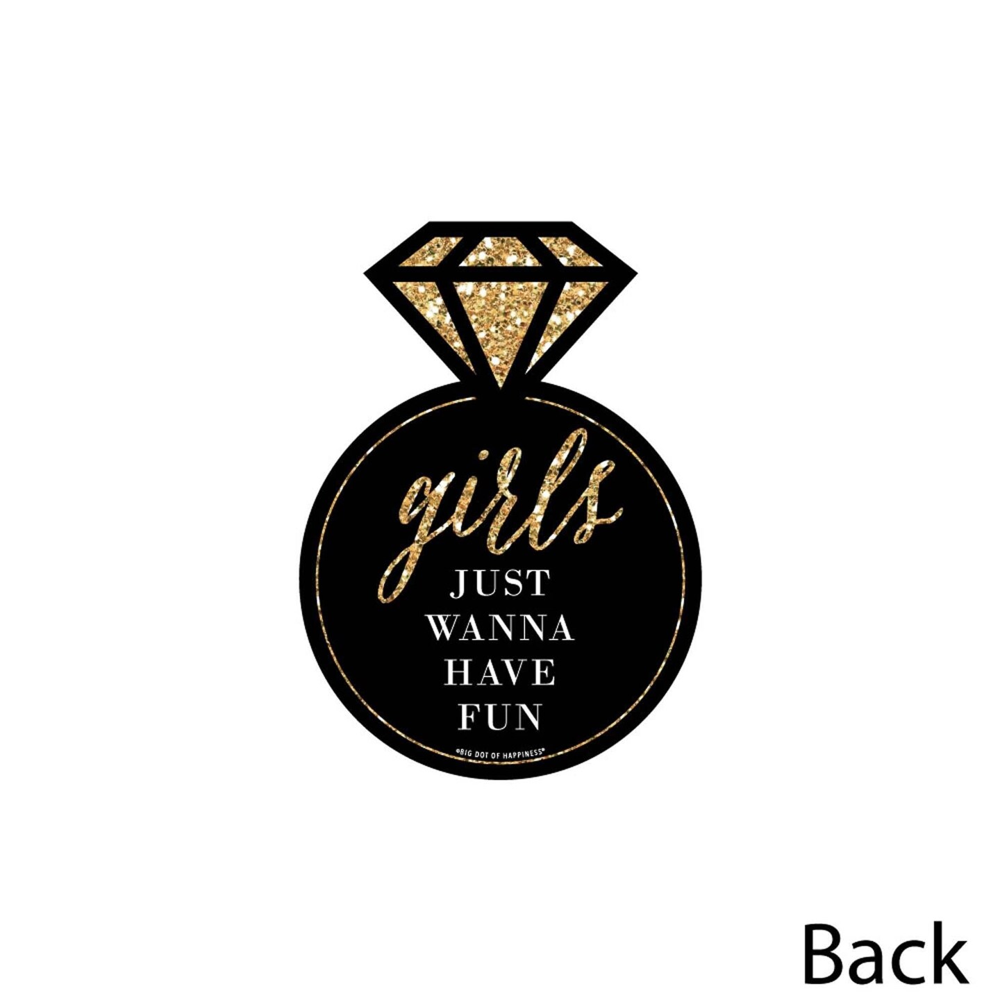 Big Dot of Happiness Girls Night Out - Ring Decorations DIY Bachelorette Party Essentials - Set of 20