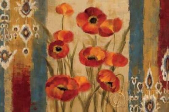 Ikat Floral Tapestry Poster Print by Silvia Vassileva - Item # VARPDX6221