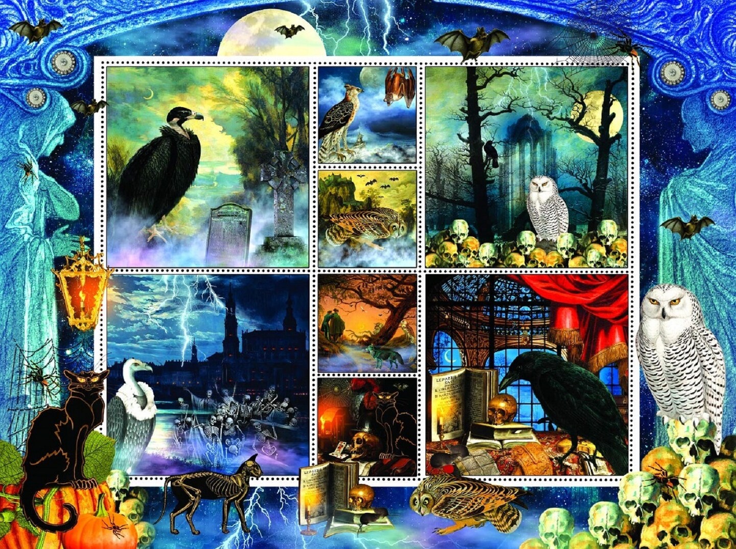 Sunsout Halloween Dance  Spooky 1000 pc  Halloween Jigsaw Puzzle 55926