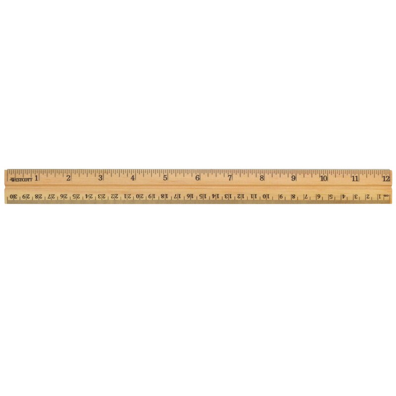 School Wood Ruler, 12&#x22;