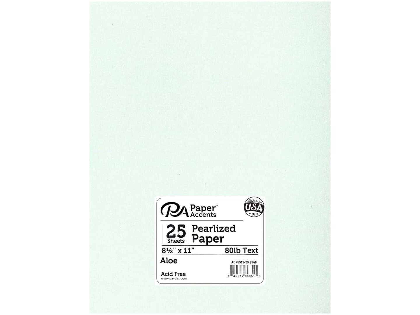 Paper Accents Pearlized Paper 8 1/2 x 11 in. #8869 Aloe 25 pc.