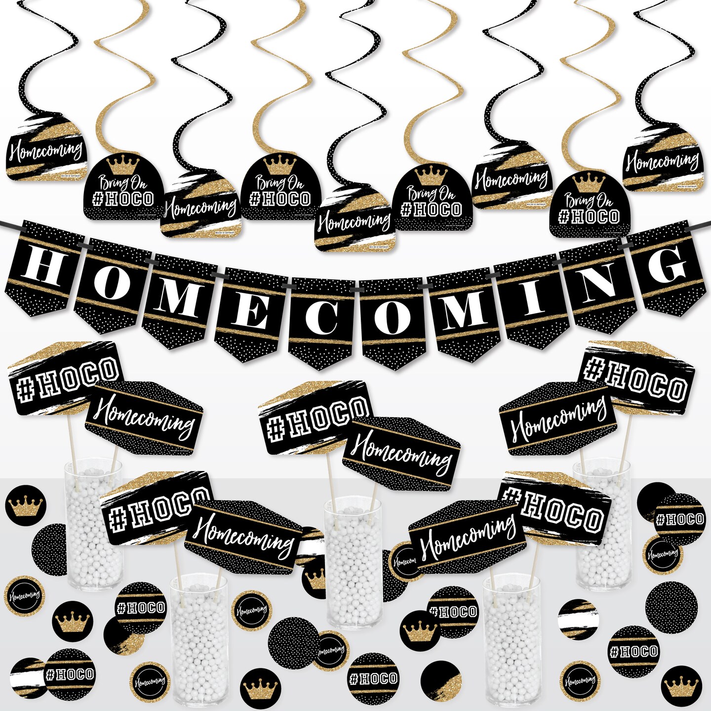 Big Dot of Happiness HOCO Dance - Homecoming Supplies Decoration Kit - Decor Galore Party Pack - 51 Pieces