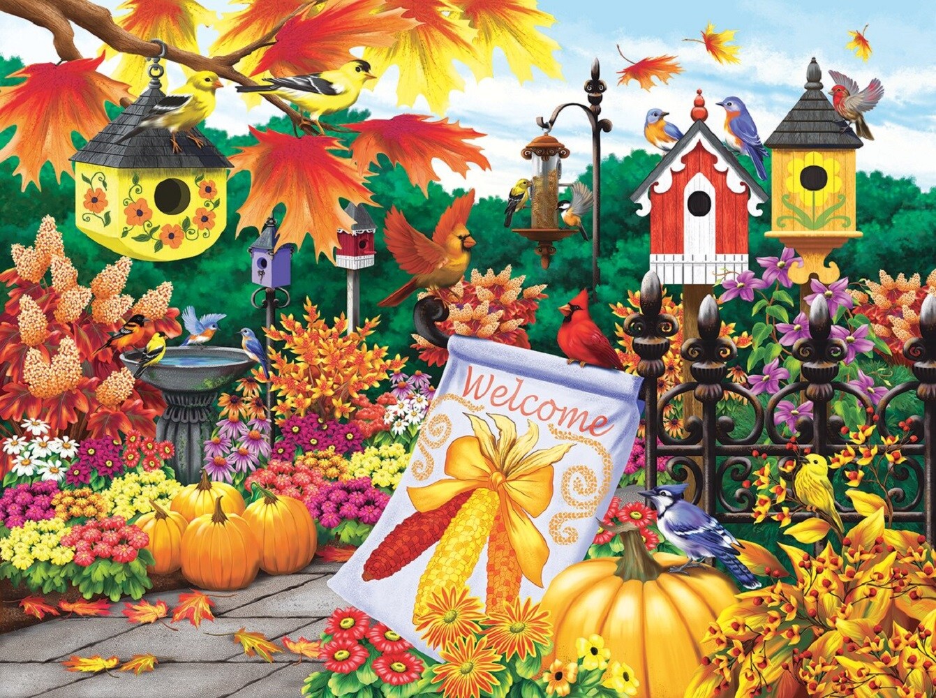 Sunsout Welcome Autumn 300 pc   Jigsaw Puzzle 63021