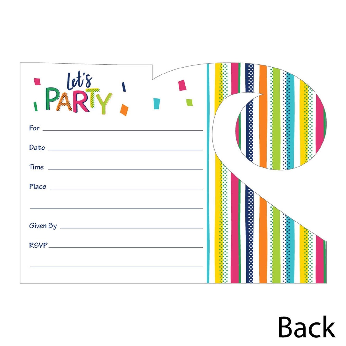 Big Dot of Happiness 21st Birthday - Cheerful Happy Birthday - Shaped Fill-In Invites - Twenty-First Birthday Invites Cards with Envelopes - Set of 12