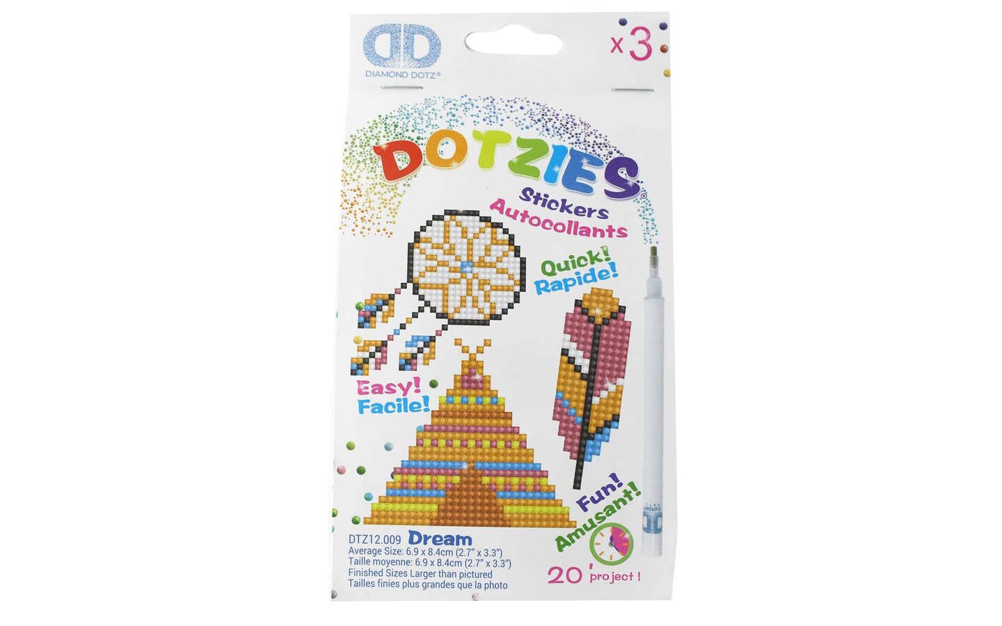 Diamond Dot Kitz Dotzies Sticker Dream 3pc