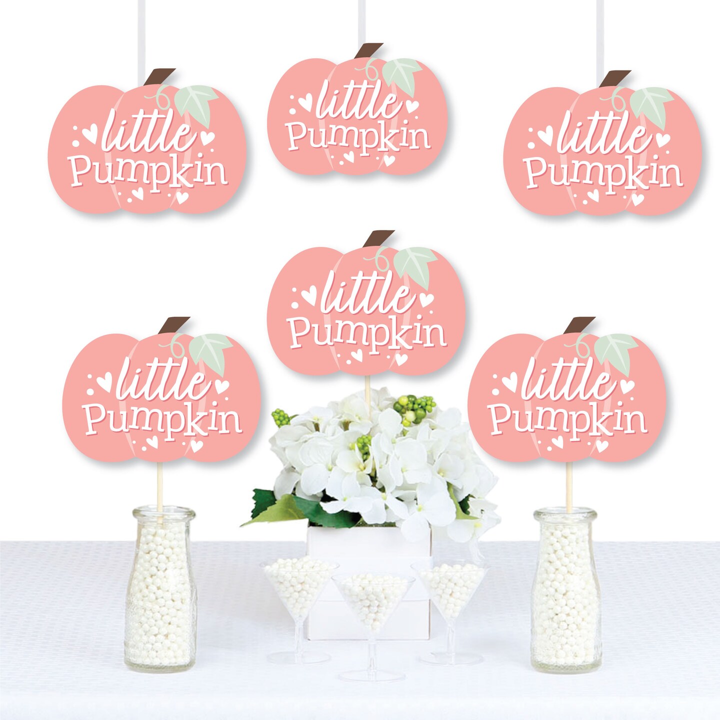 Pink little pumpkin baby online shower decorations