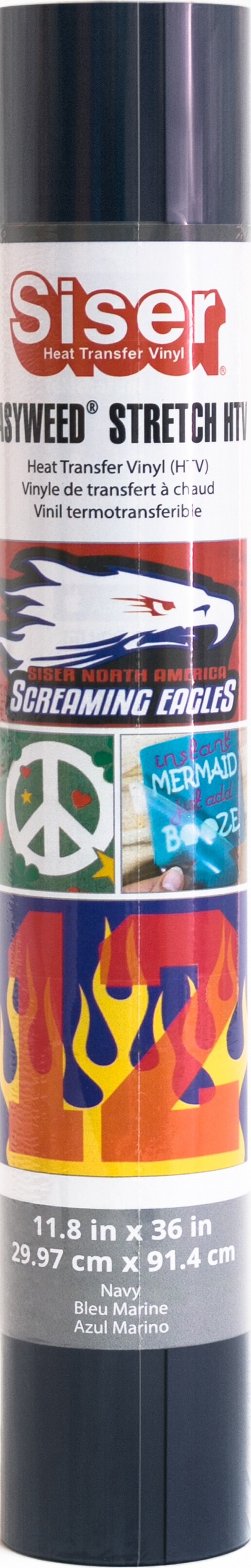 Siser Easyweed Stretch Htv Vinyl 11.8"X36" Roll-Navy Blue