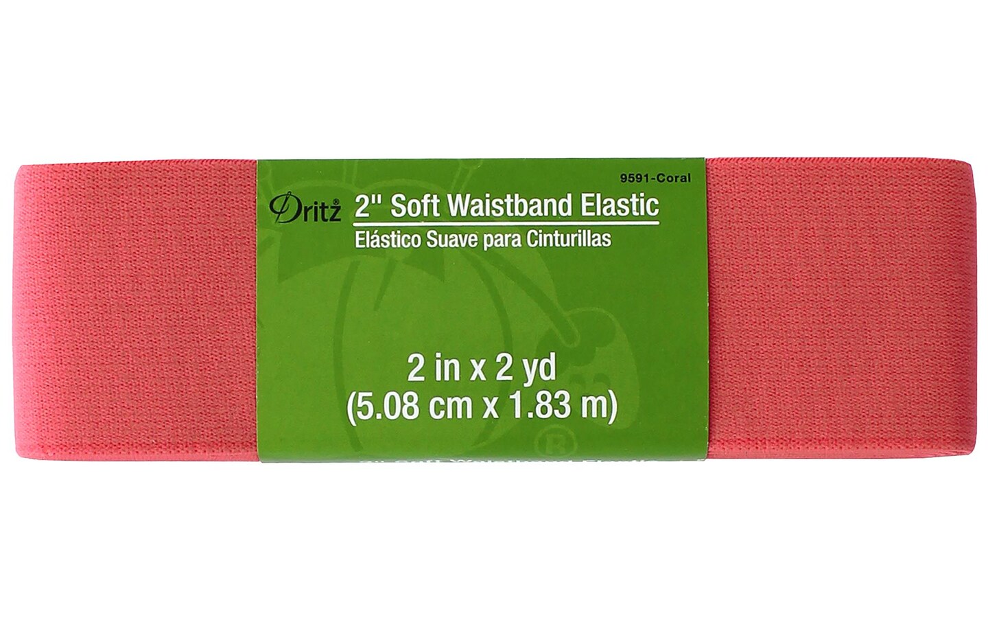 Dritz elastic soft waistband 2 coral michaels