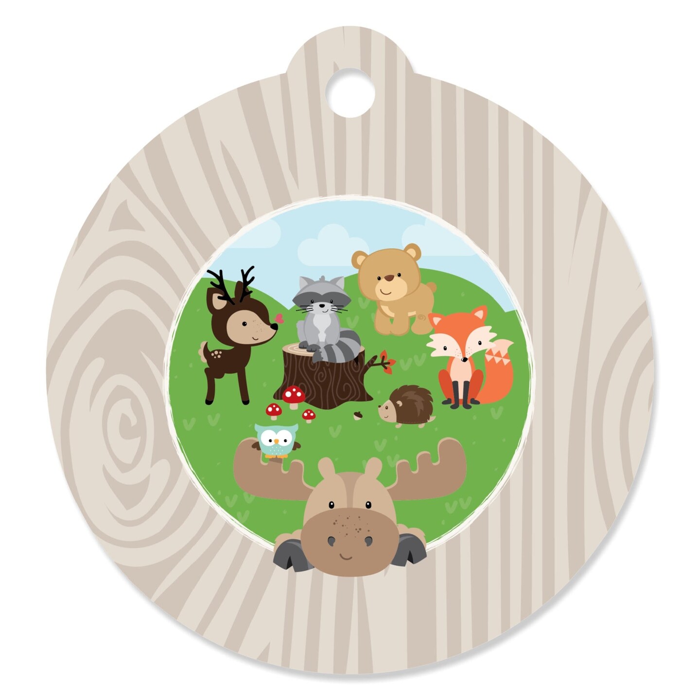 Big Dot of Happiness Woodland Creatures - Baby Shower or Birthday Party Favor Gift Tags (Set of 20)