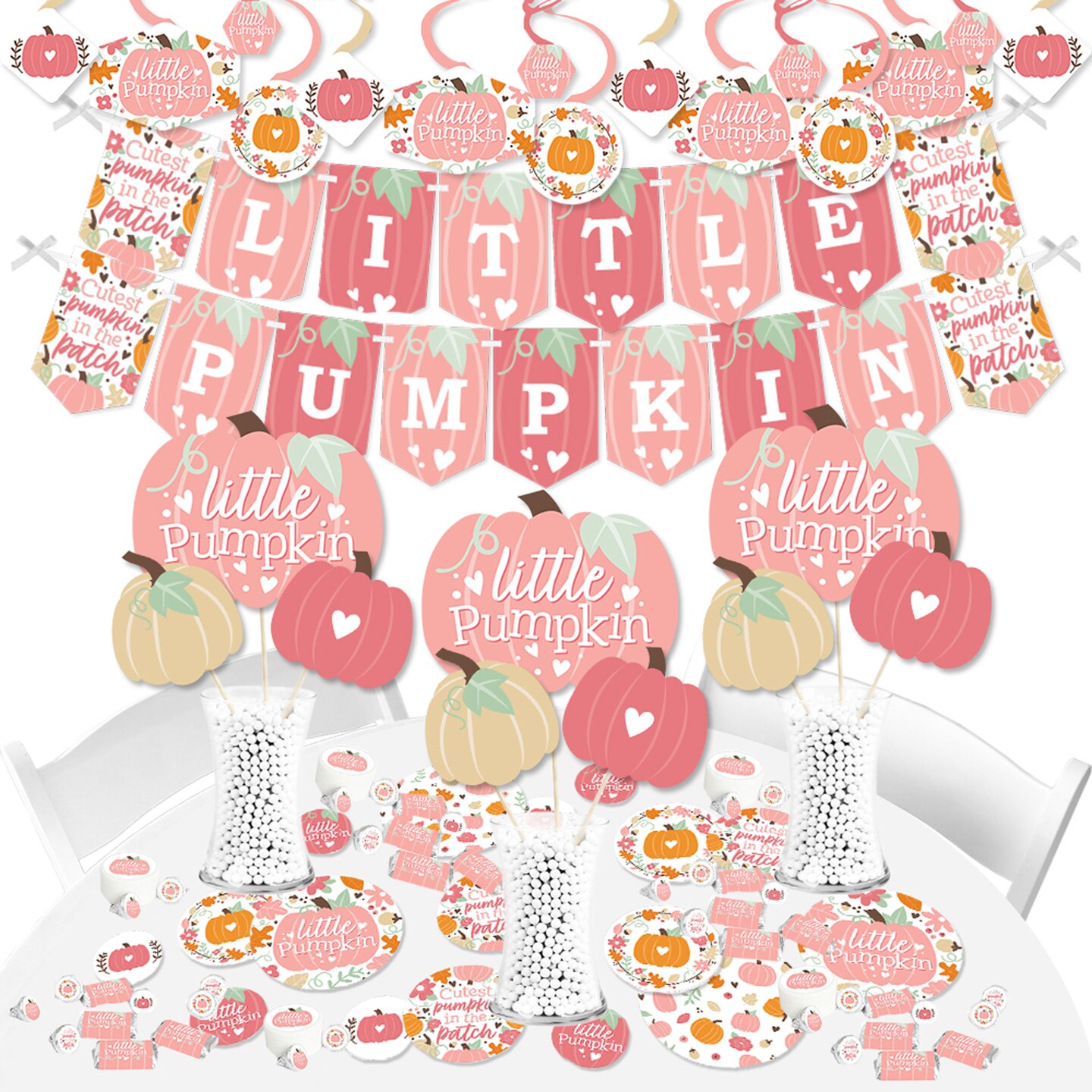 Big Dot of Happiness Girl Little Pumpkin - Fall Birthday Party or Baby ...