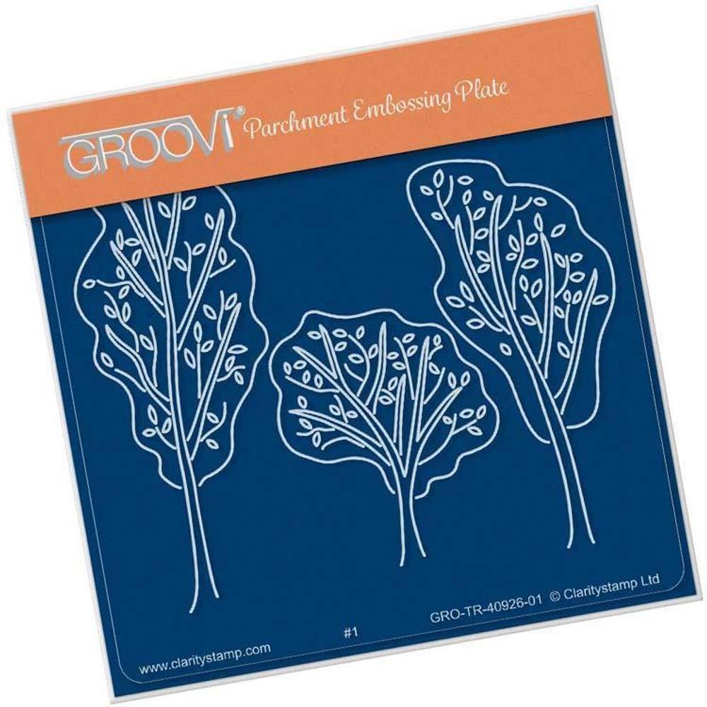 Groovi  Plate - Trees A6 Sq