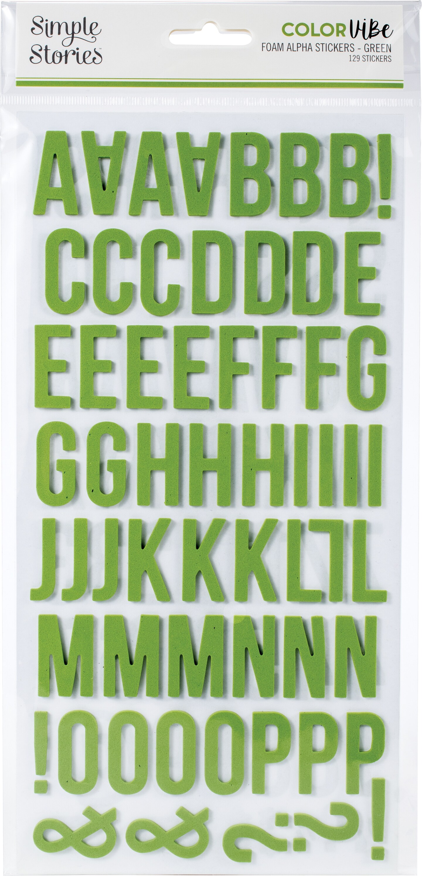 Simple Stories Color Vibe Foam Alpha Stickers 6