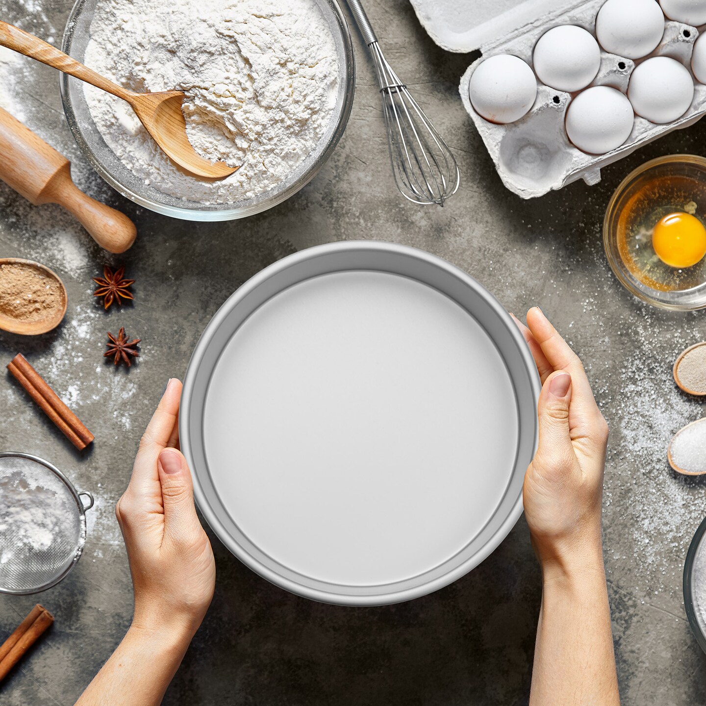 Last Confection Aluminum 2-Piece Round Cake Pan Sets - Professional Bakeware