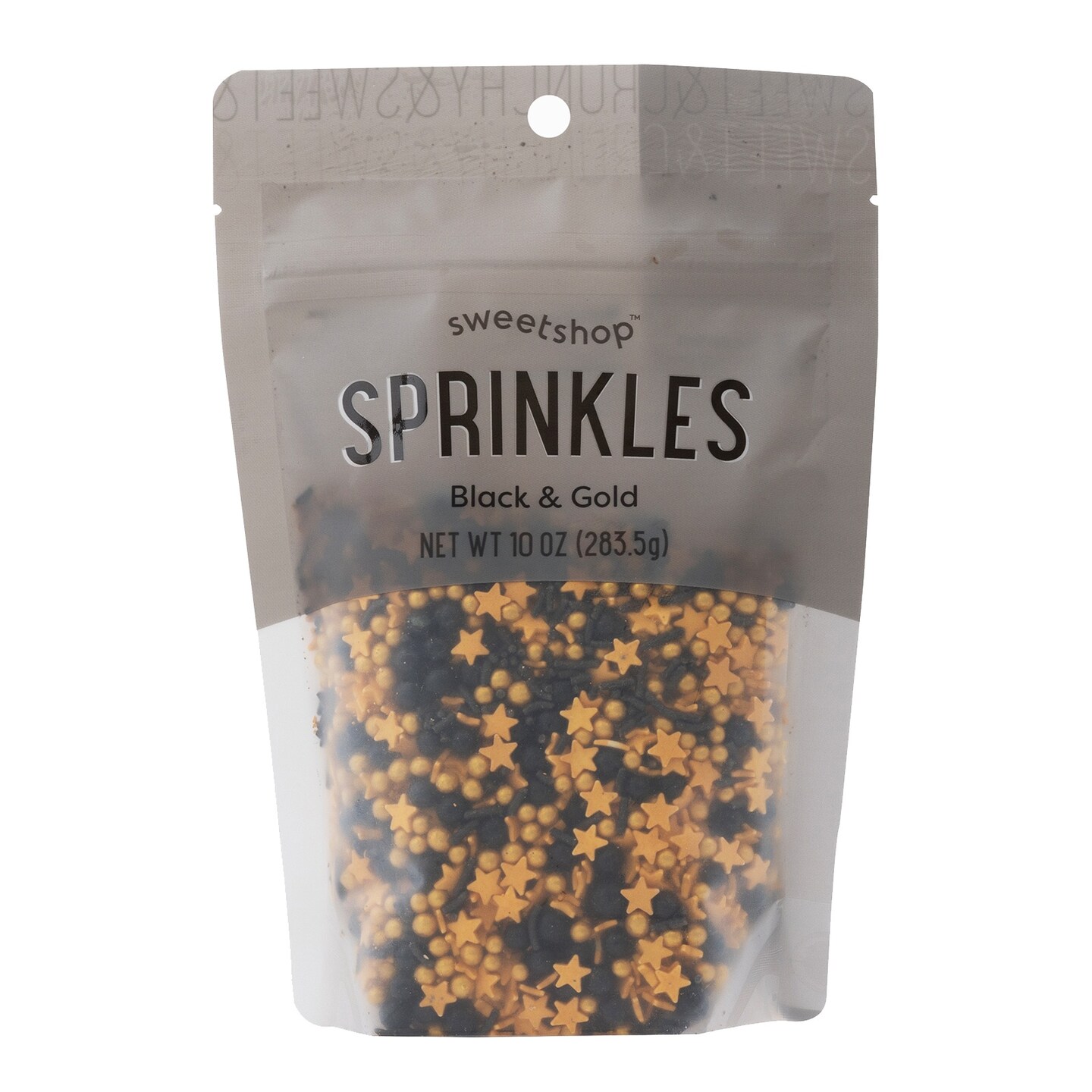Sweetshop Sprinkles Mix 10oz-Black And Gold