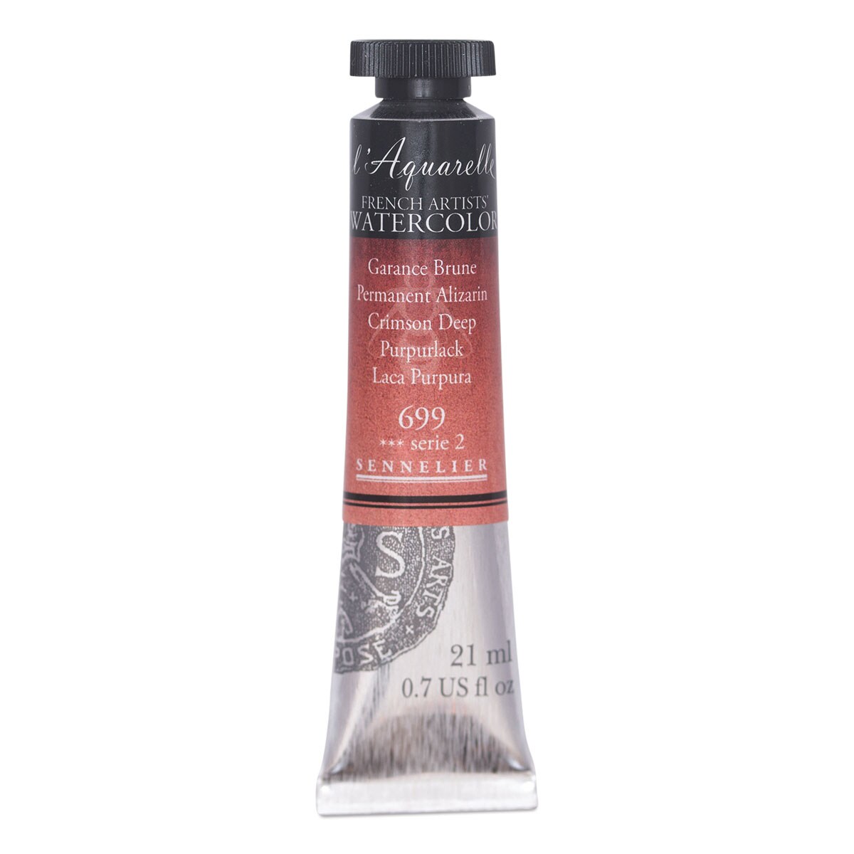 Sennelier French Artists' Watercolor - Permanent Alizarin Crimson Deep, 21 ml, Tube