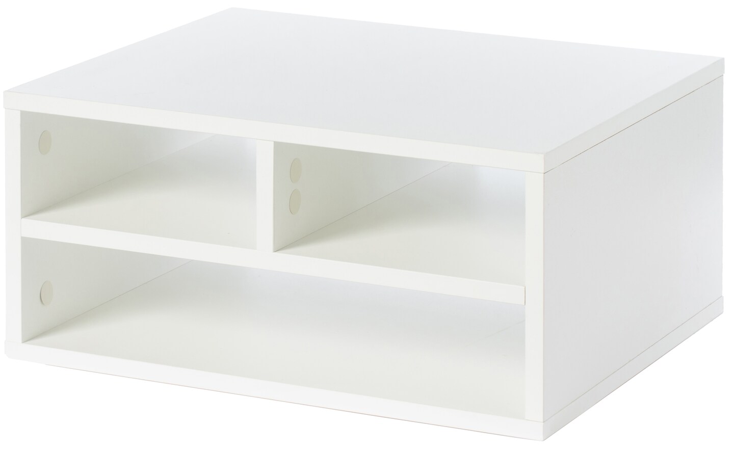 Printer Stand Shelf Wood Office Desktop Compartment Organizer