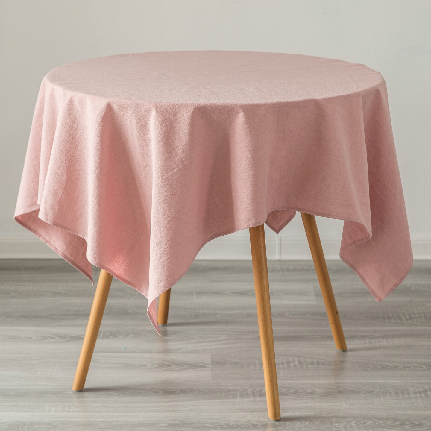 Deerlux 100% Pure Linen Washable Tablecloth Solid Color