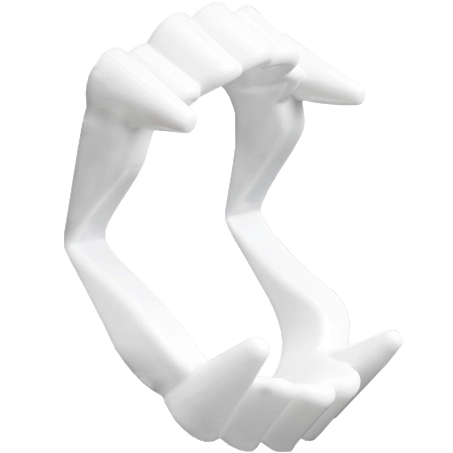 White Sharp Vampire Fangs - Dracula Monster Teeth for Party Favors and Supplies - 12 Pack