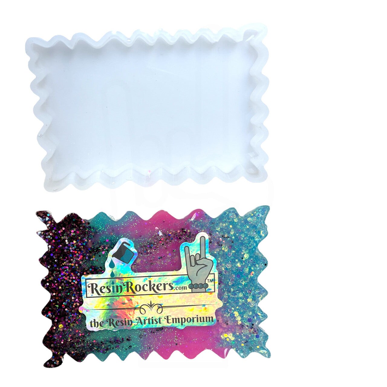 Postage Stamp Soap Dish or Coaster Transparent Silicone Mold for Epoxy