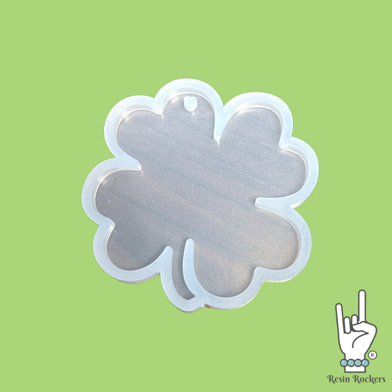 UV Safe Shamrock Four-leaf Clover Keychain or Ornament Silicone Mold for UV & Epoxy Resin Art