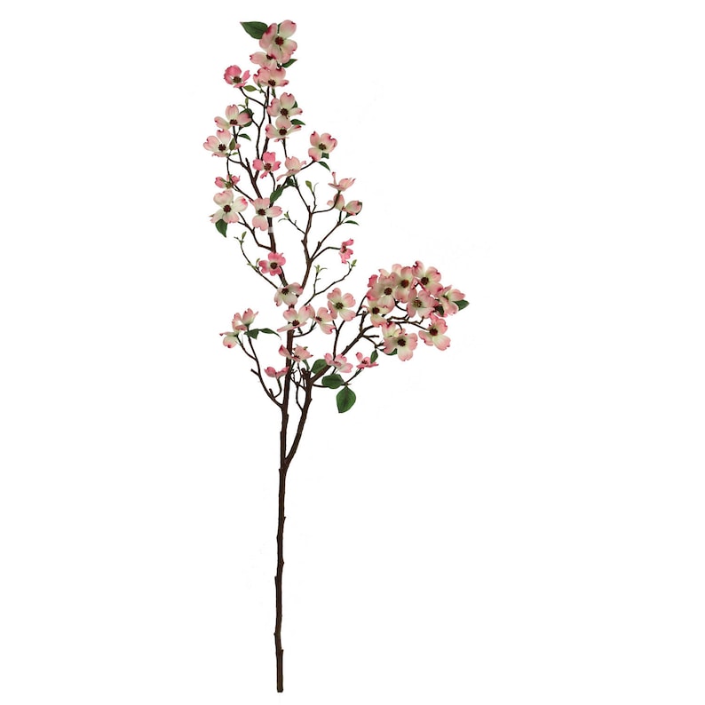 50" Silk Dogwood Branch 2-Pack – Lifelike Pink Faux Floral Decor for Home, Weddings & Events