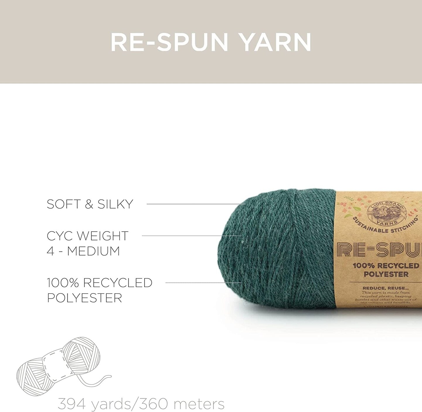 (Pack Of 3) Lion Brand Re-Spun Yarn-Alpine | Michaels