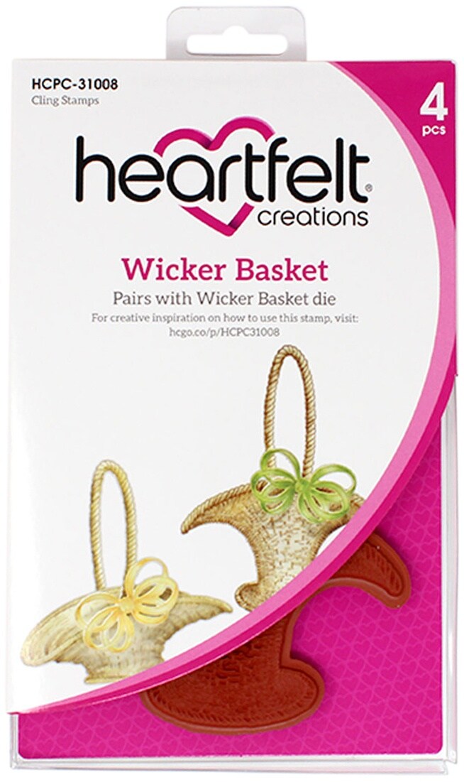 Heartfelt Creations Cling Rubber Stamp SetWicker Basket Michaels