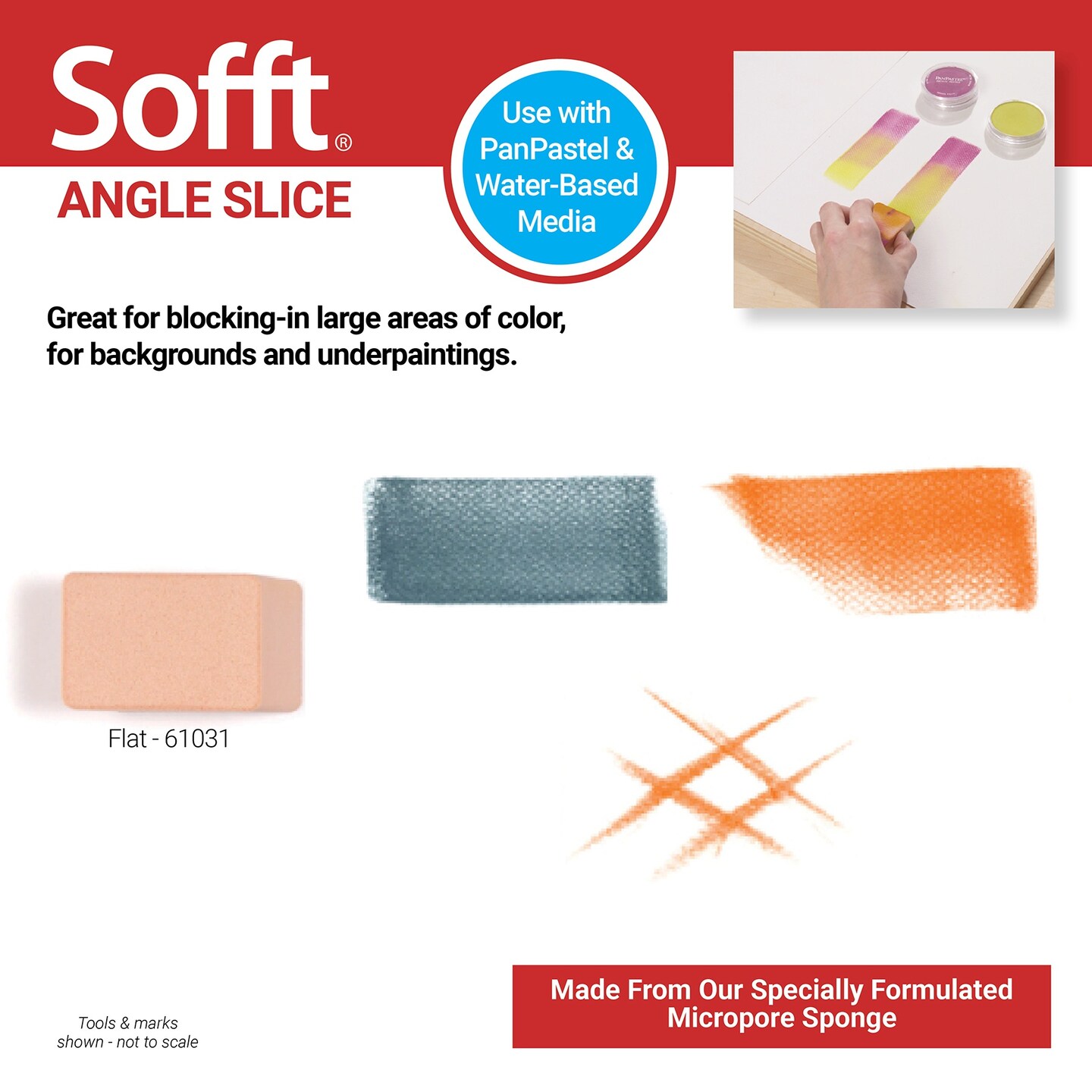 PanPastel Sofft Art Sponges 2/Pkg-Flat Angle | Michaels