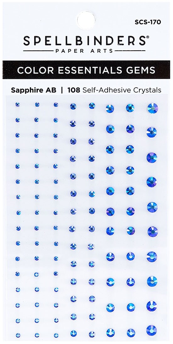 Spellbinders Color Essentials Gems 108/Pkg-Sapphire