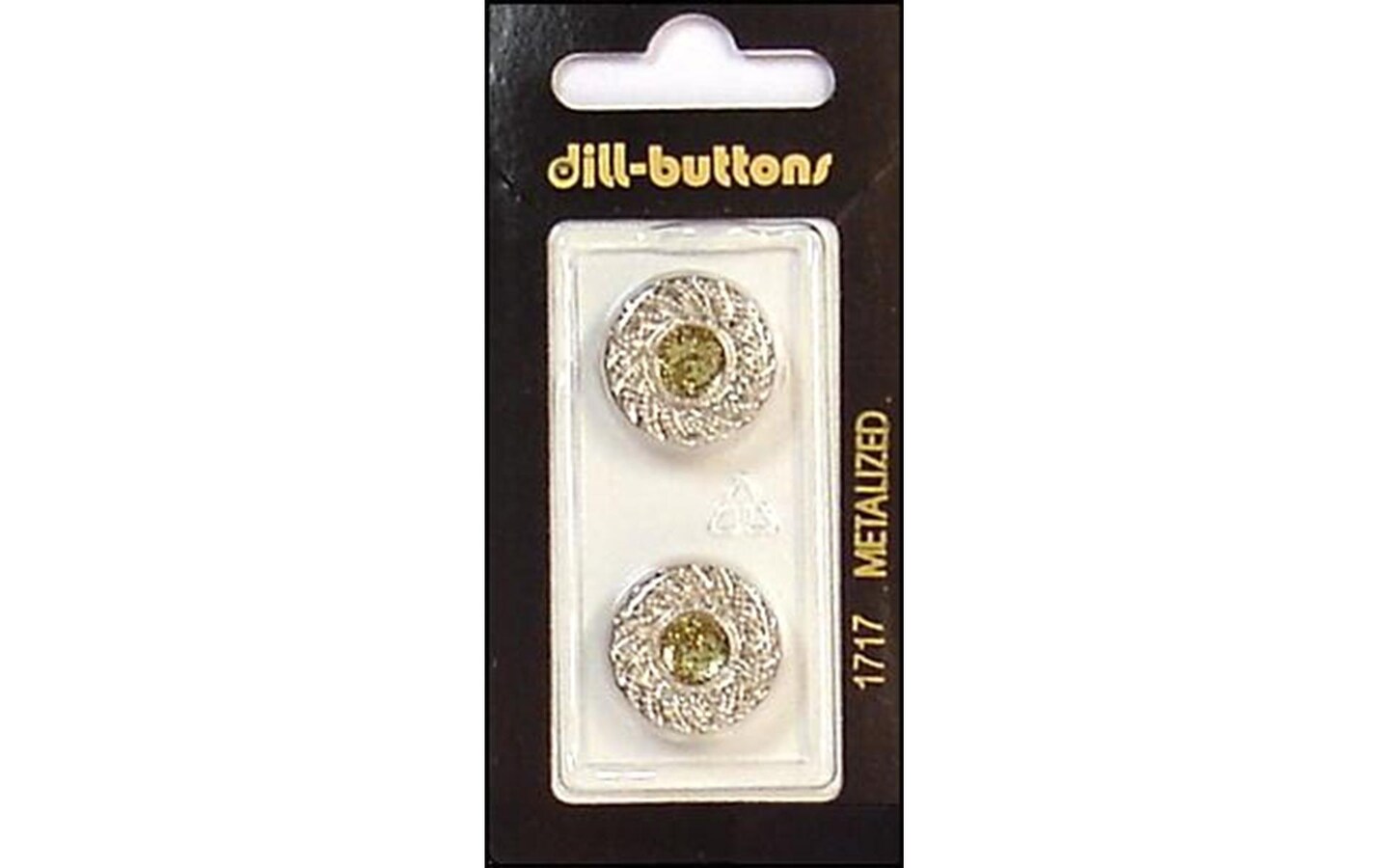 Dill Buttons 18mm 2pc Shank Silver