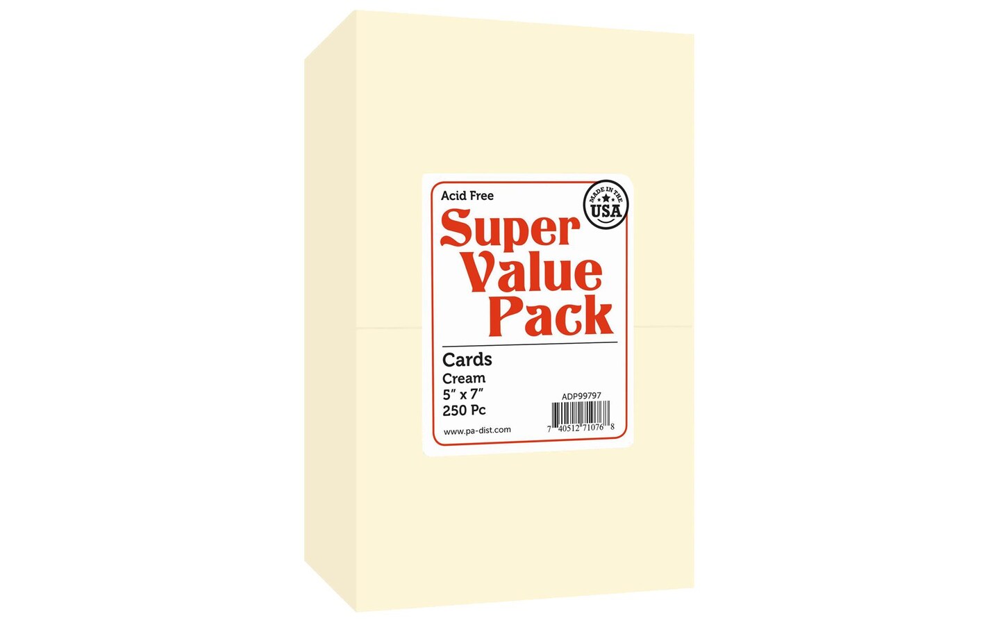 Super Value Card Pack 5x7 250pc Cream