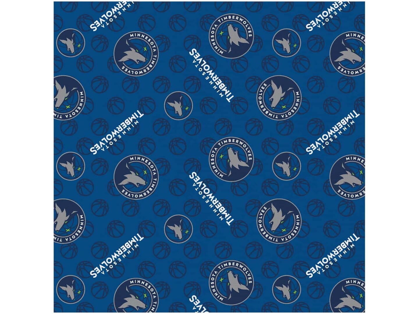 NBA 2 Yard Precut Cotton Fabric - Minnesota Timberwolves