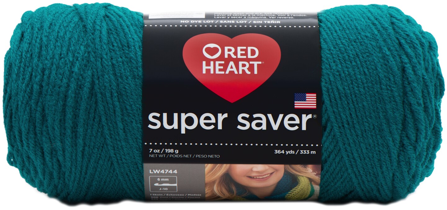 Red Heart Super Saver Yarn-Real Teal