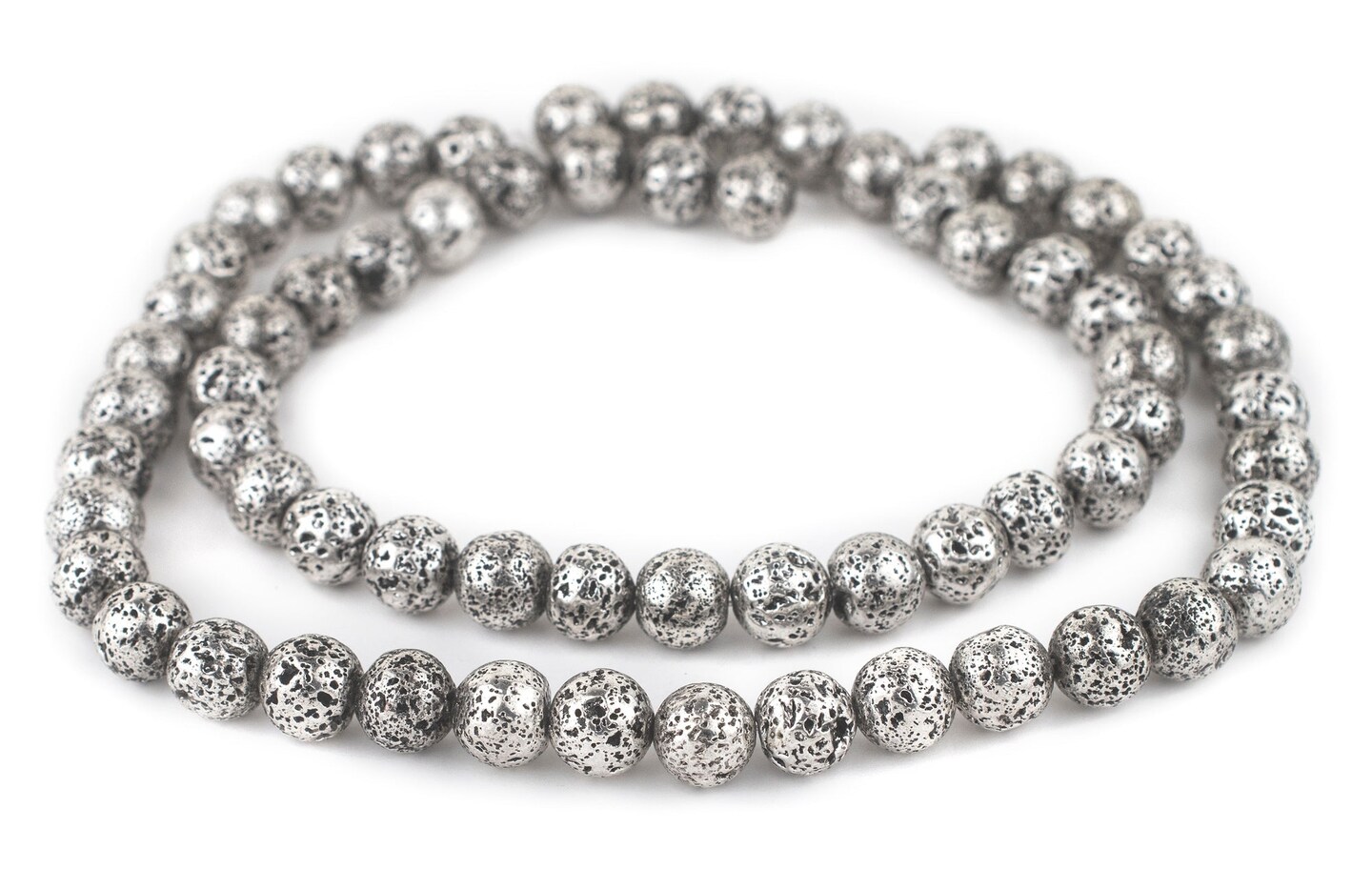 The Bead Chest&#xAE; Metallic Electroplated Lava Beads, 15 Inch Strand, Available in 6 Colors