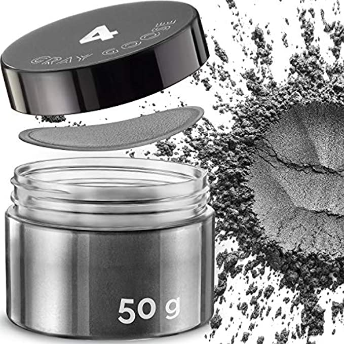 Dark Siver Cosmetic Grade Mica Powder 1.7 Oz - 50g Natural Pigment for Epoxy, Soap Making