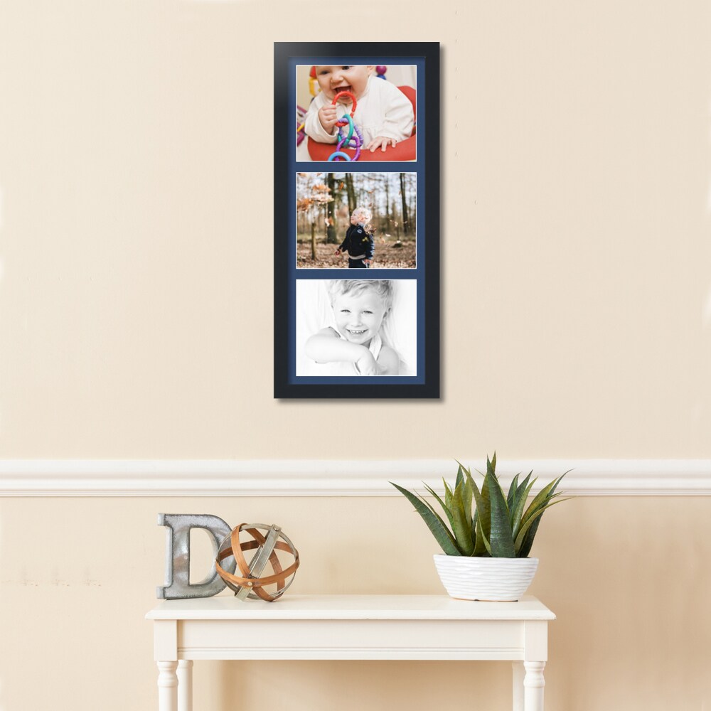 ArtToFrames Collage Photo Picture Frame with 3 - 8x10 inch Openings, Framed in Black with Over 62 Mat Color Options and Plexi Glass (CSM-3926-2156)